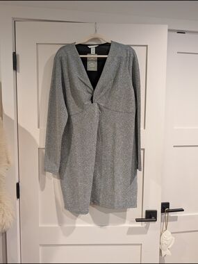 H&M Silver Sparkle Mini Dress